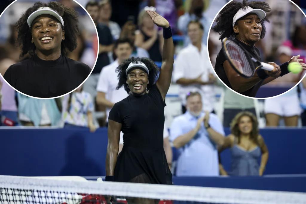 Venus Williams, 45, is the oldest woman since Martina Navratilova to win a singles match.