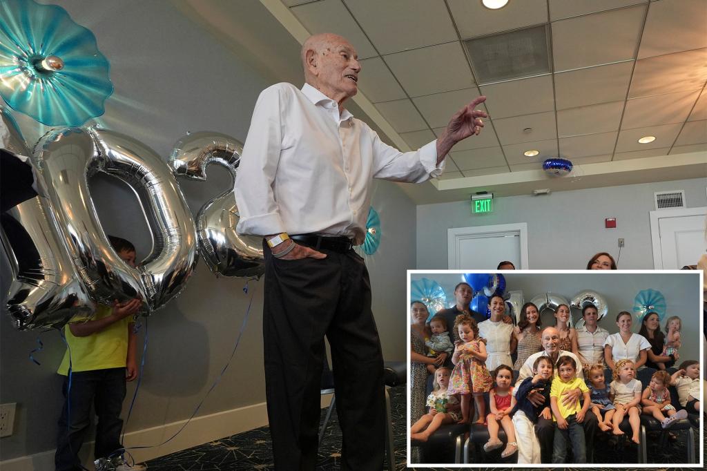 WWII veteran Harold Terens celebrates his 102nd birthday and bar mitzvah