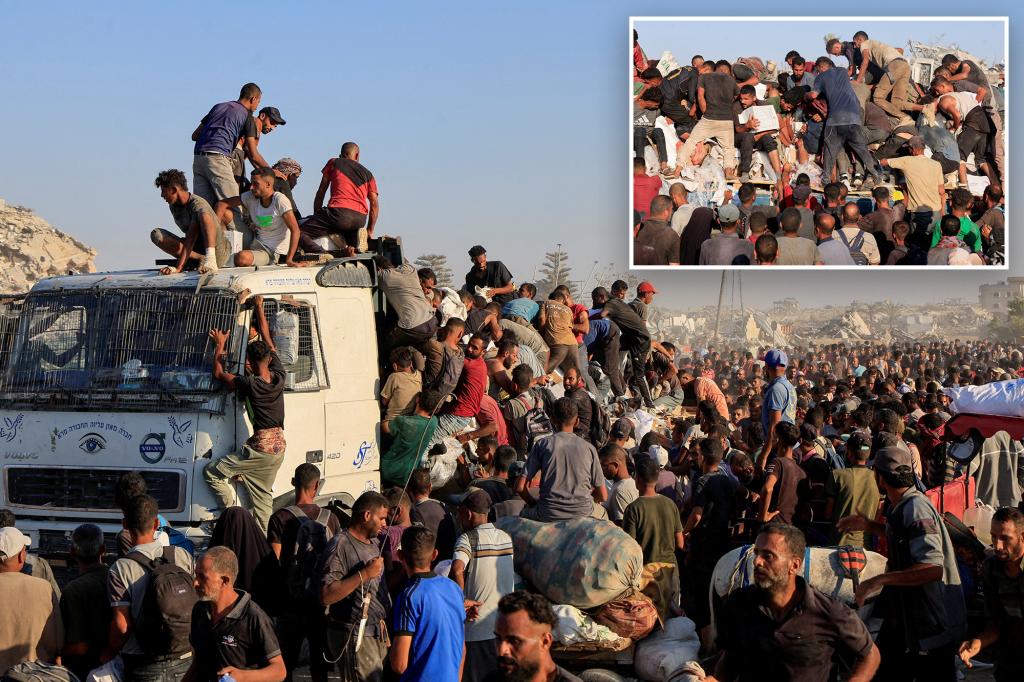 90% of humanitarian aid trucks in Gaza were taken by armed groups or desperate locals before arriving at their destinations, according to a report.