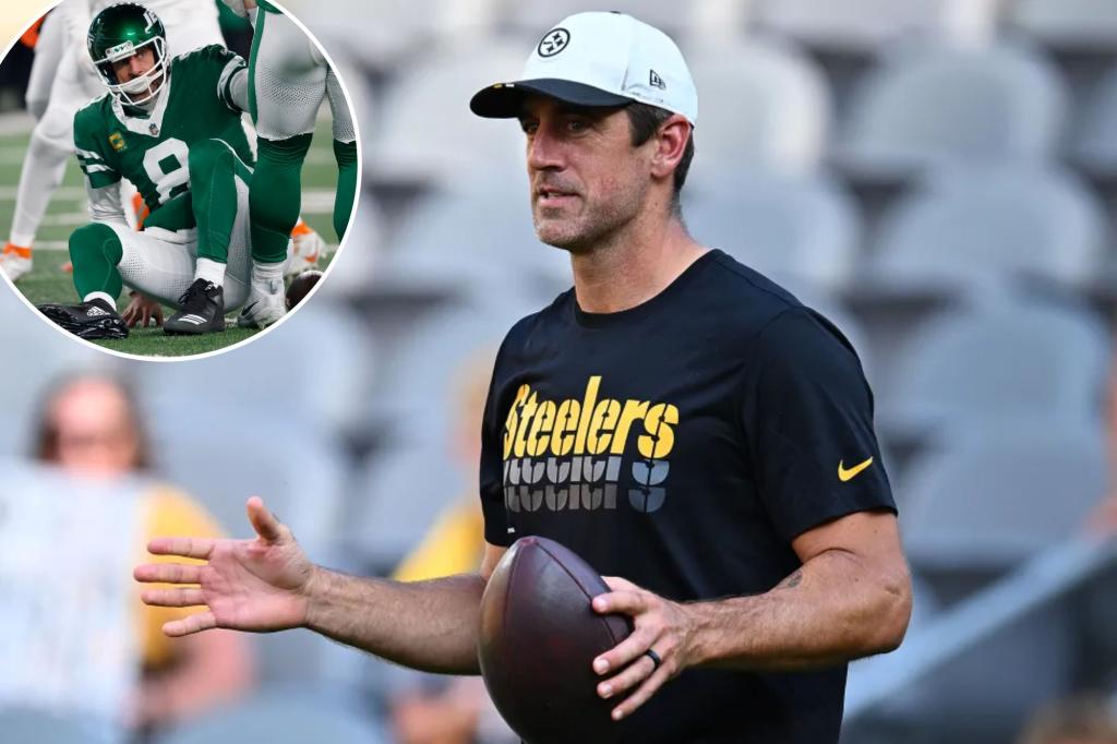 Aaron Rodgers is not getting caught up in the Jets-Steelers excitement ahead of his Week 1 comeback.