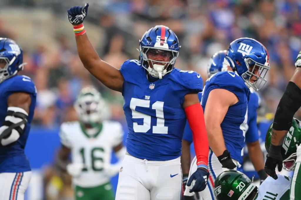 Abdul Carter of the Giants has a setback in longer playtime.
