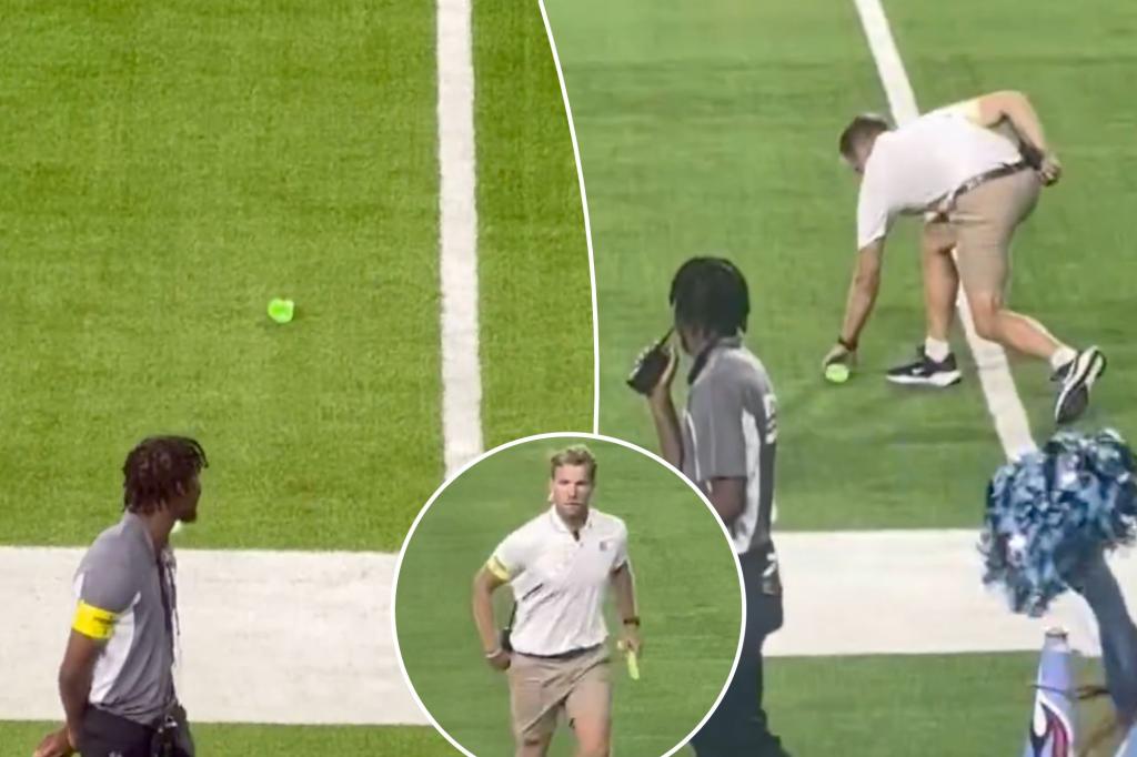 Adult toy tossed onto field during Vikings-Titans game following WNBA fan arrests