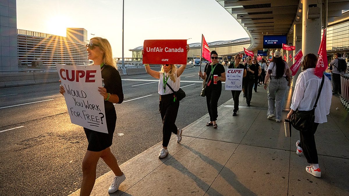 Air Canada flight attendants resist instructions, leaving 100,000 travelers stuck.