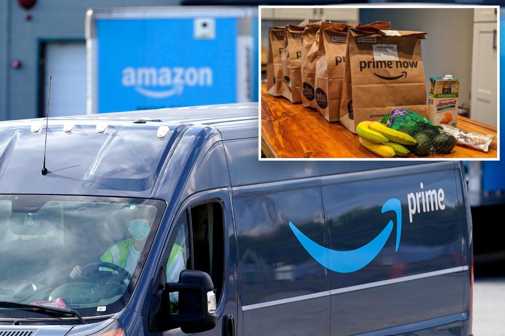 Amazon plans to extend its same-day grocery delivery to 2,300 cities, impacting the stock prices of competitors Walmart and Instacart.