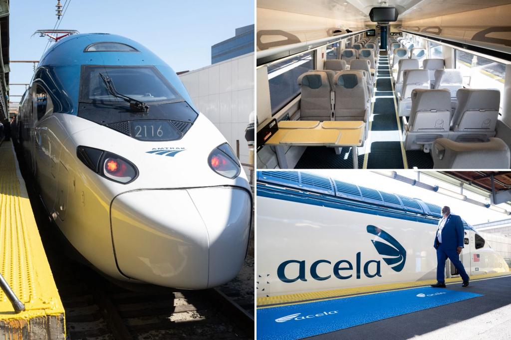Amtrak introduces the new Acela trains offering a comfortable journey and speeds up to 160 mph.