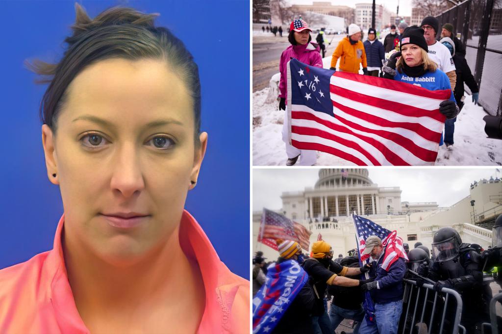Ashli Babbitt, a participant in the Jan. 6 events, receives military funeral honors from the Air Force