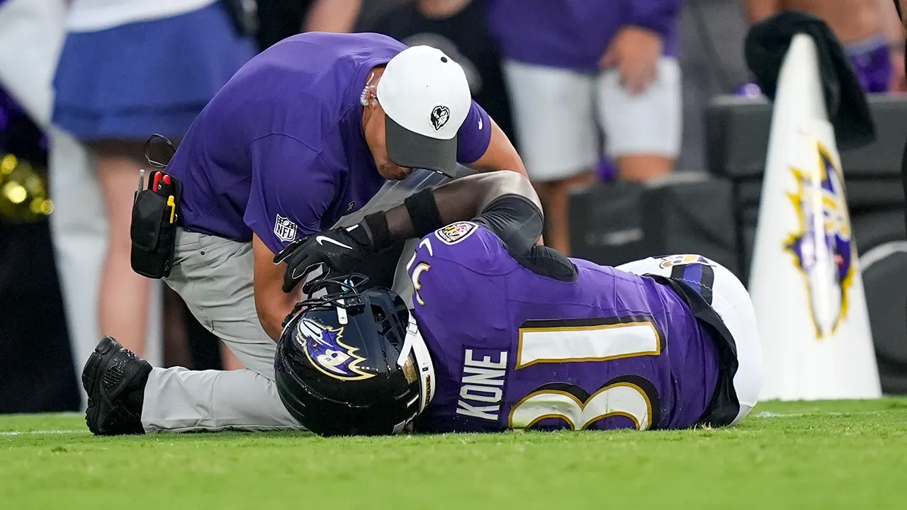 Bilhal Kone of the Ravens will miss the entire season due to a serious knee injury.