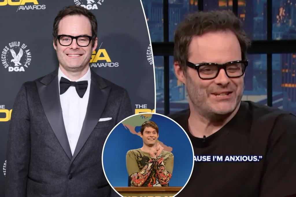 Bill Hader reveals the true reason he missed 'SNL50' and disputes his publicist's earlier explanation.