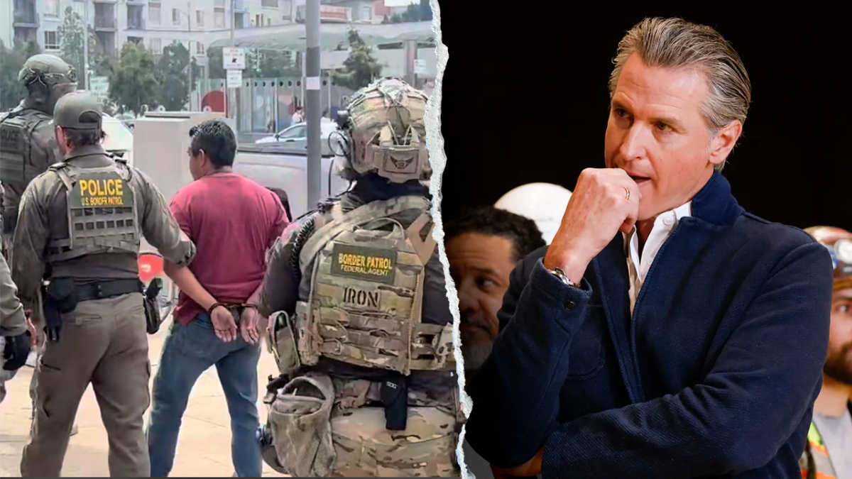 Border Patrol detains someone near Gavin Newsom event in LA