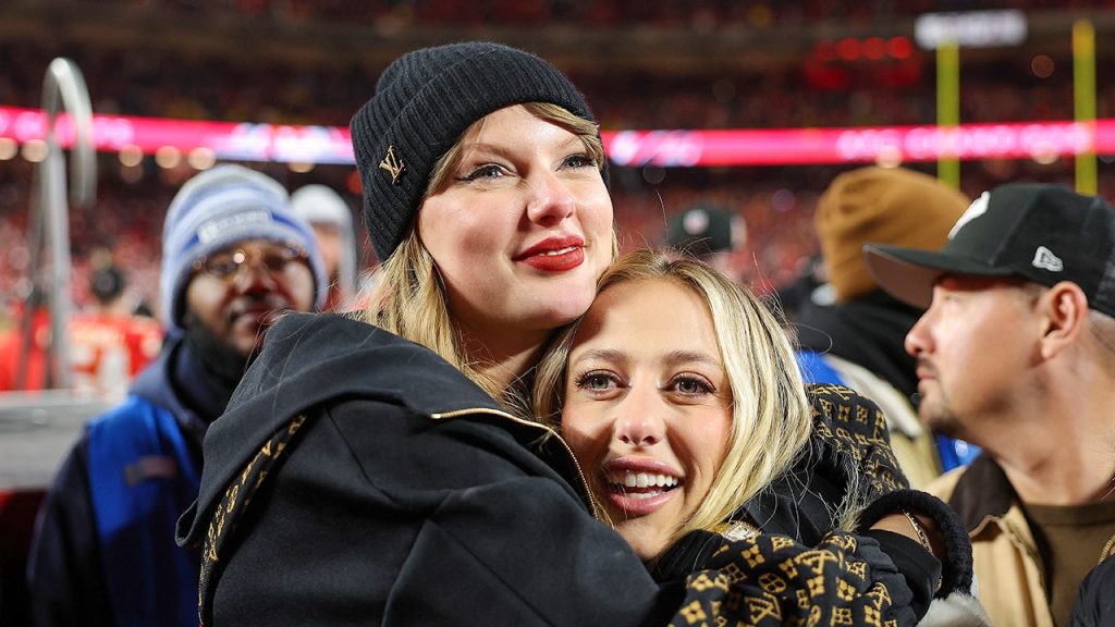 Brittany Mahomes offers her congratulations to Travis Kelce and Taylor Swift on their engagement.