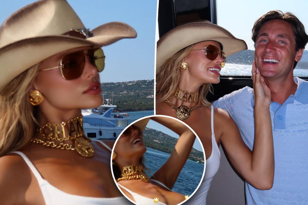 Brooks Nader experiences a clothing mishap while on a yacht in Italy.