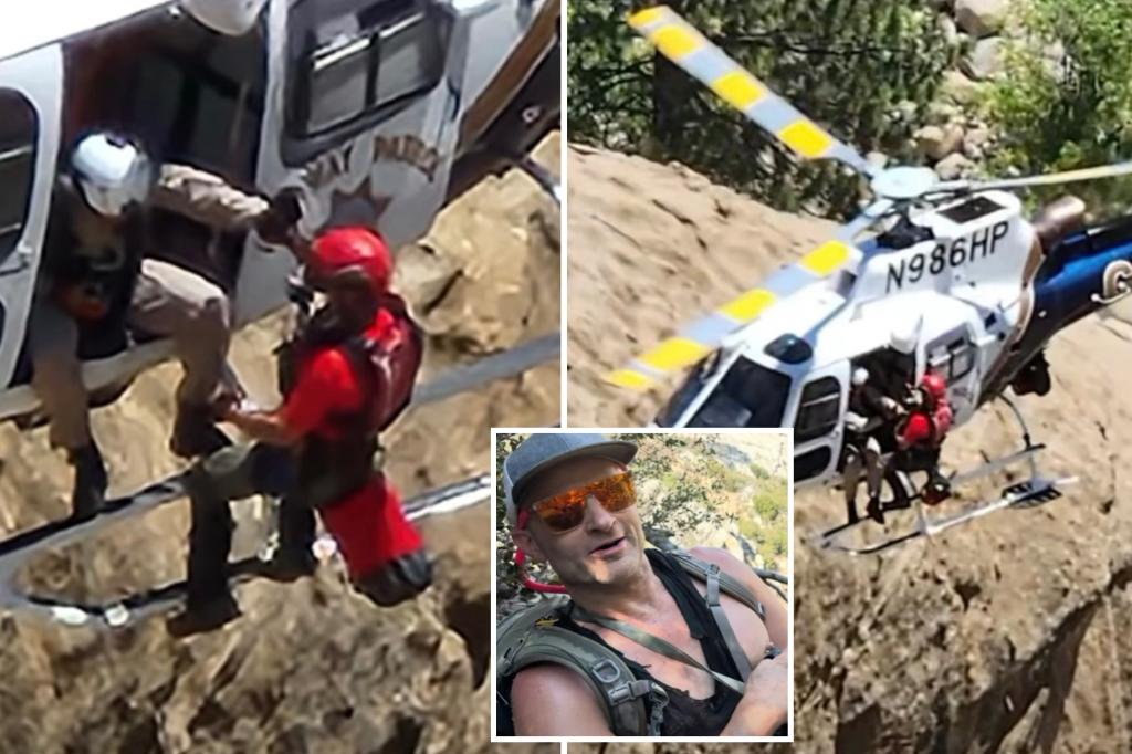 California hiker trapped for two difficult days behind a powerful waterfall