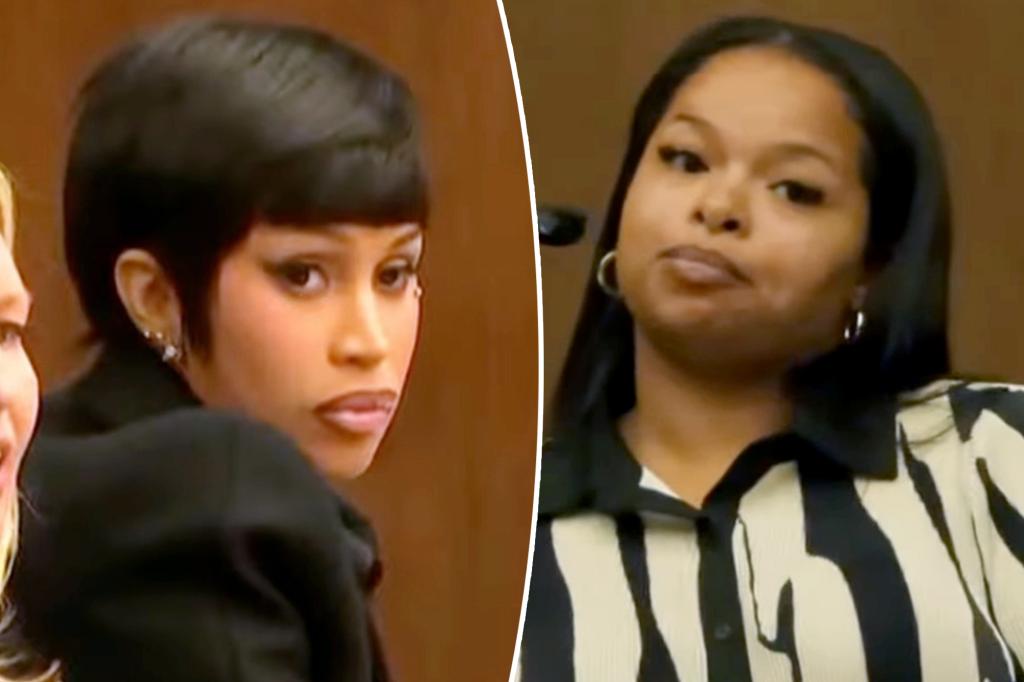 Cardi B reportedly spat on and scratched a security guard's face with her nails during a violent altercation, according to testimony.