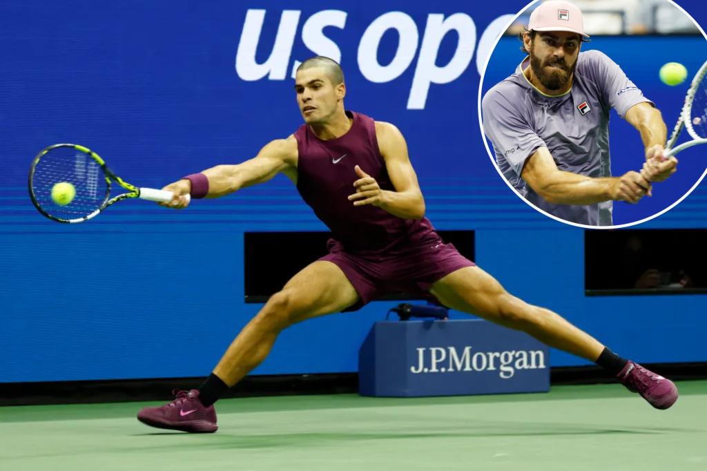 Carlos Alcaraz overcomes Reilly Opelka at the US Open