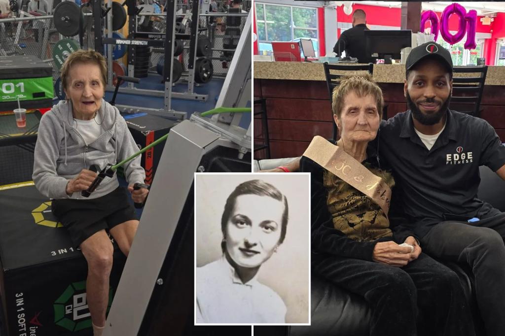 Centenarian 'gym mayor' shares her exercise regimen