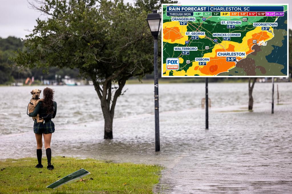 Charleston and the Southeast at risk of flash floods due to persistent front causing heavy rainfall