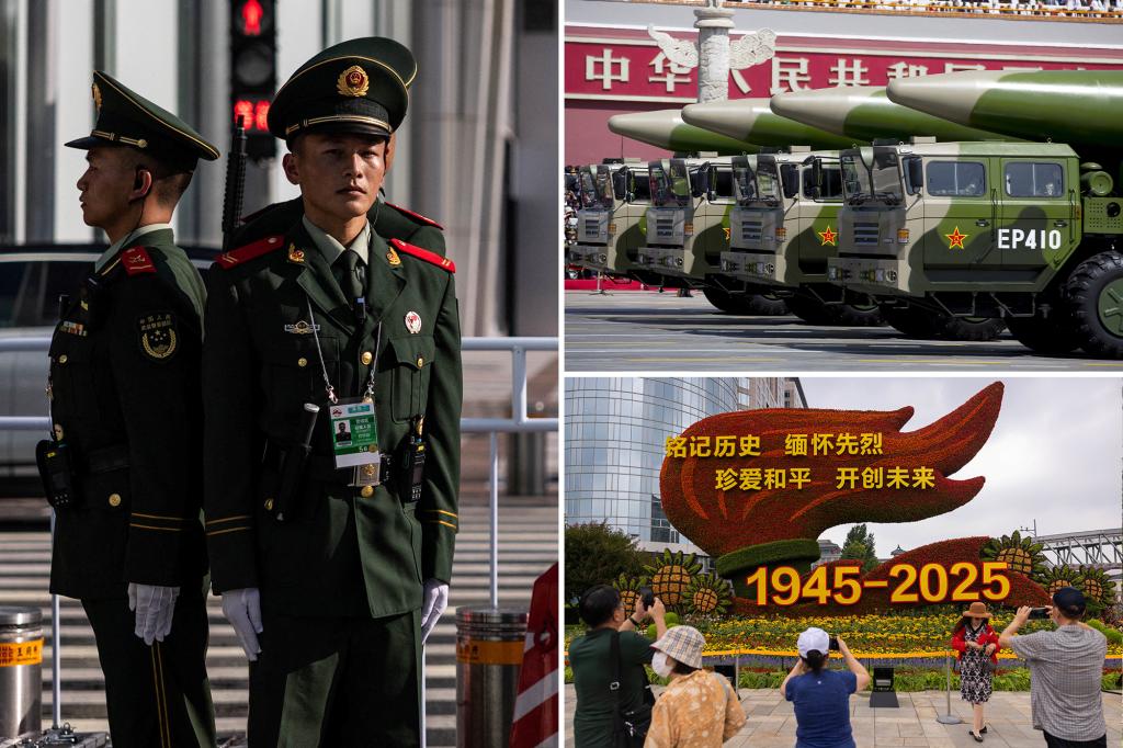China to display large military forces and advanced weaponry at WW2 celebration