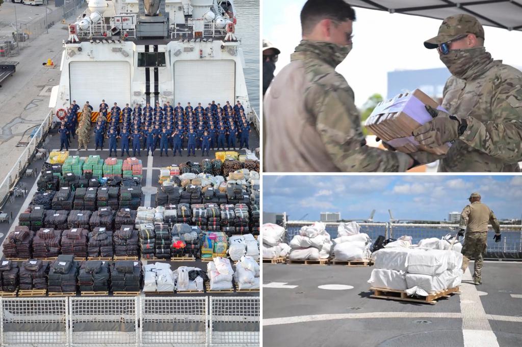 Coast Guard offloads record amount of over 70,000 pounds of seized illegal drugs after two-month operation