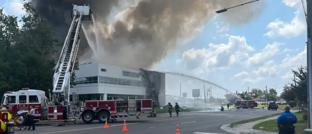 Collision Causes Veterinary Clinic to Explode, Injuring Firefighters