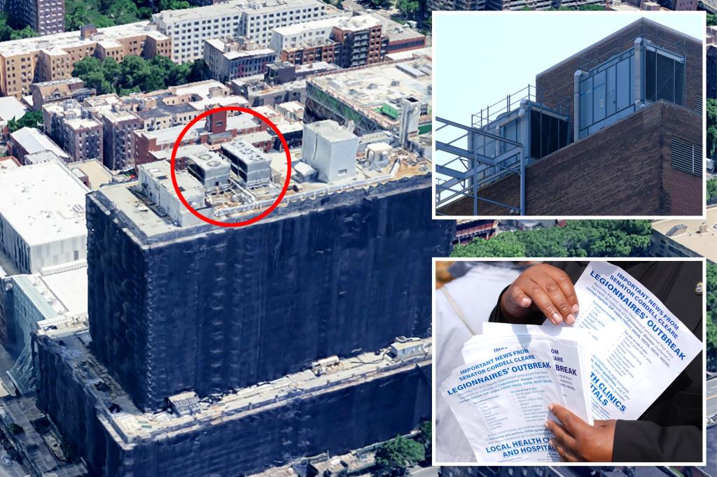 Cooling towers at a Harlem hospital contribute to the spread of Legionnaires' disease in a fatal NYC outbreak