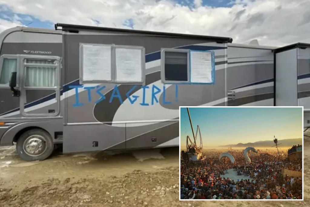 Couple surprises with newborn at Burning Man festival, unaware of pregnancy