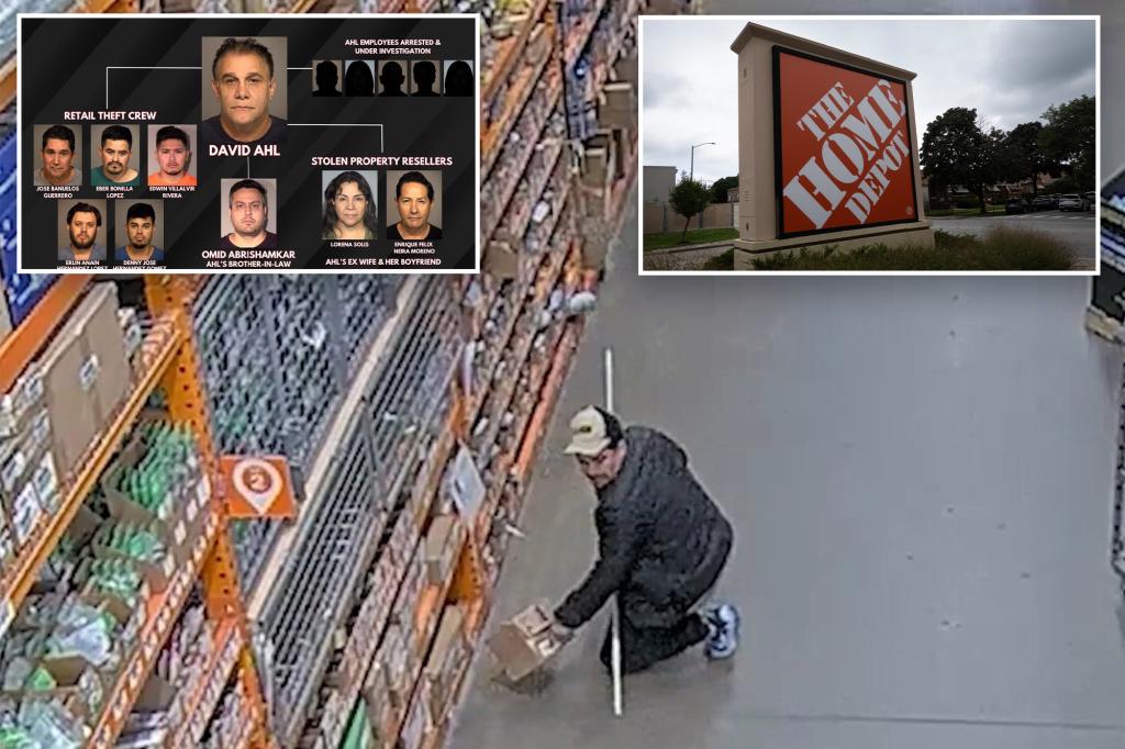 Crime group in California took $4 million in goods from Home Depot, committing theft 600 times.