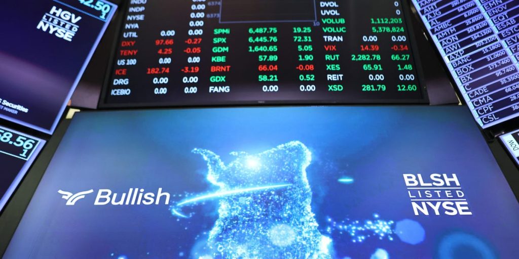 Crypto exchange Bullish sees a significant surge in its trading debut.