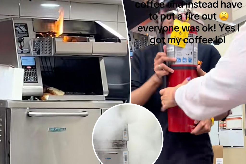 Customer extinguishes fire that staff overlooked at Dunkin' Donuts