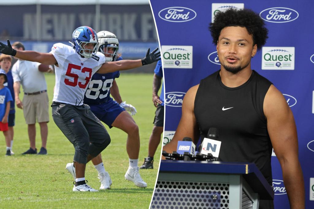 Darius Muasau pushing to be part of the Giants linebacker lineup
