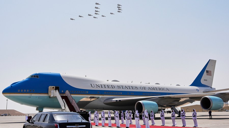 Democrats urge the Air Force for information on Qatar jet funding.