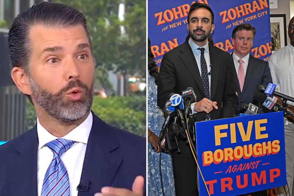 Don Trump Jr. claims Mamdani will alert people to the 'absurd experiment' of socialism.