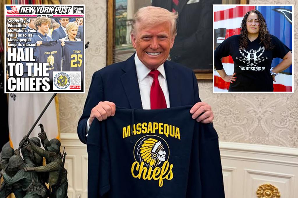 Donald Trump and Linda McMahon declare that winning the Long Island mascot battle is a major focus.