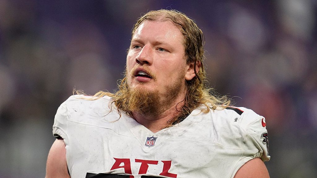 Falcons' Kaleb McGary taken off the field due to a possible lower leg injury