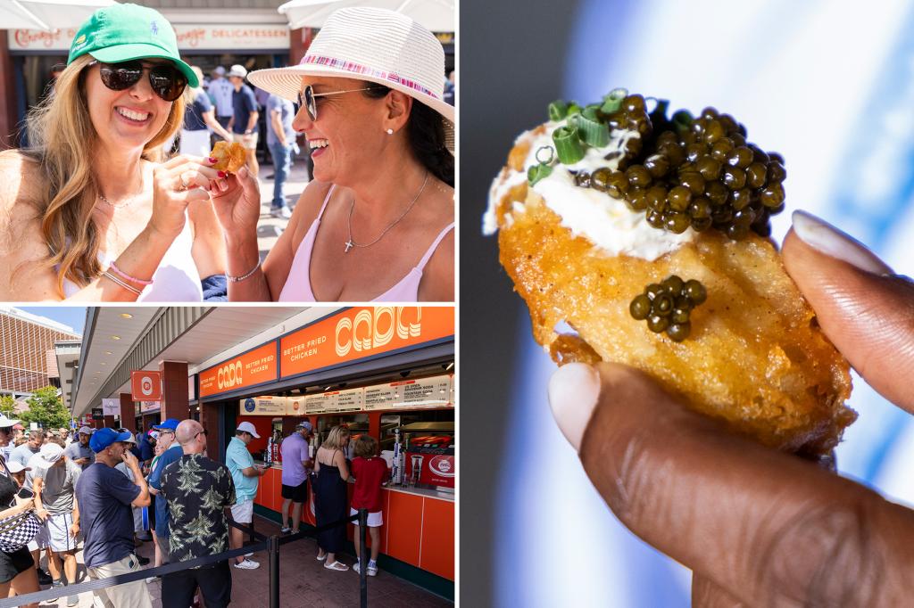 Fans of the US Open have mixed opinions on chicken nuggets topped with $100 caviar.