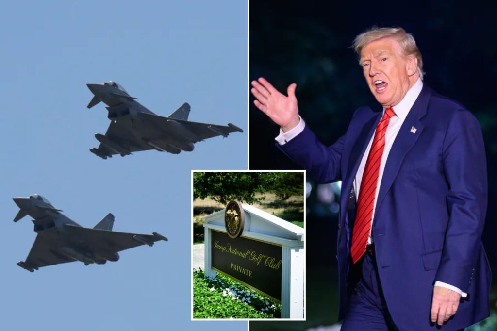 Fighter jets were deployed after a civilian plane entered restricted airspace over Bedminster, New Jersey.