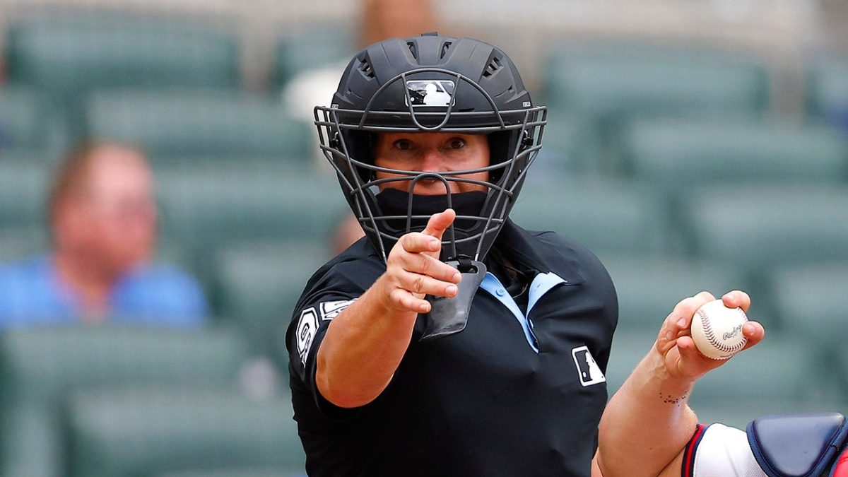 First female MLB umpire Jen Pawol achieves 92.72% accuracy in her first game.