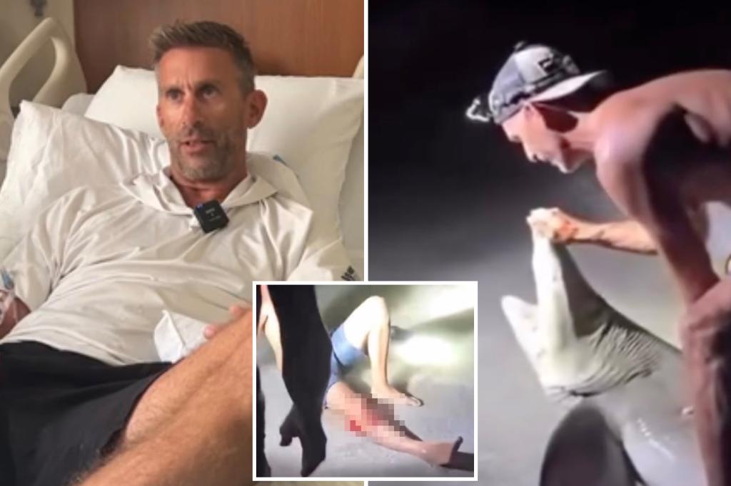 Florida fisherman sends a bold message to the shark that bit him during a photo opportunity: 'See you next time'