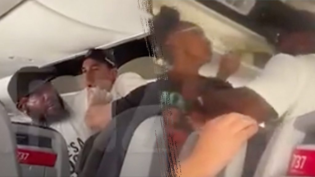 Footage captures chaotic fight among passengers on American Airlines flight