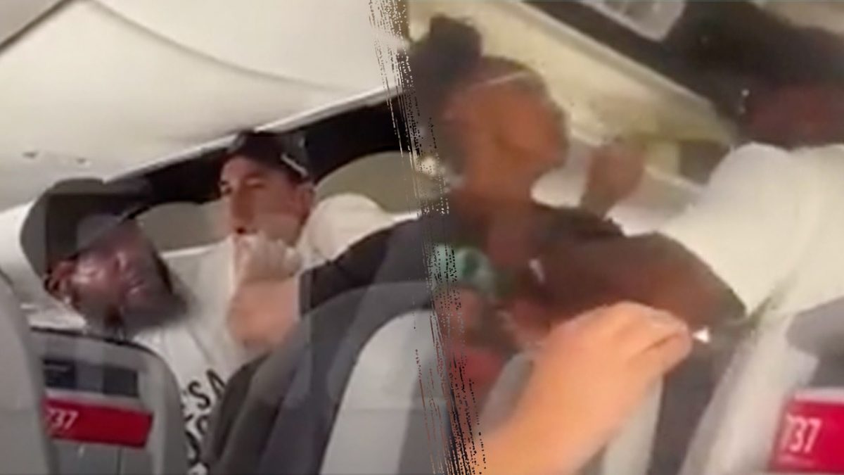 Footage captures chaotic fight among passengers on American Airlines flight