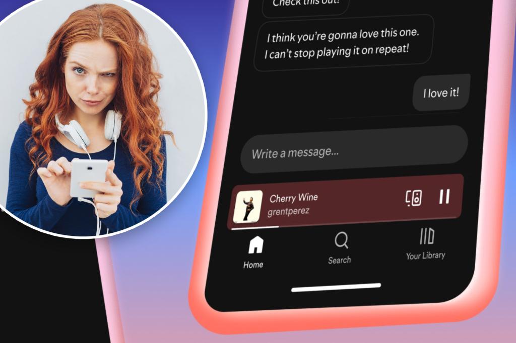 Forget mixtapes, Spotify users can now send direct messages to share songs — though not everyone is pleased.
