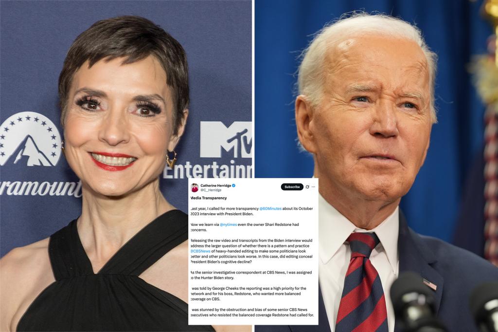 Former CBS reporter criticizes the network after Shari Redstone raised concerns about the Biden interview