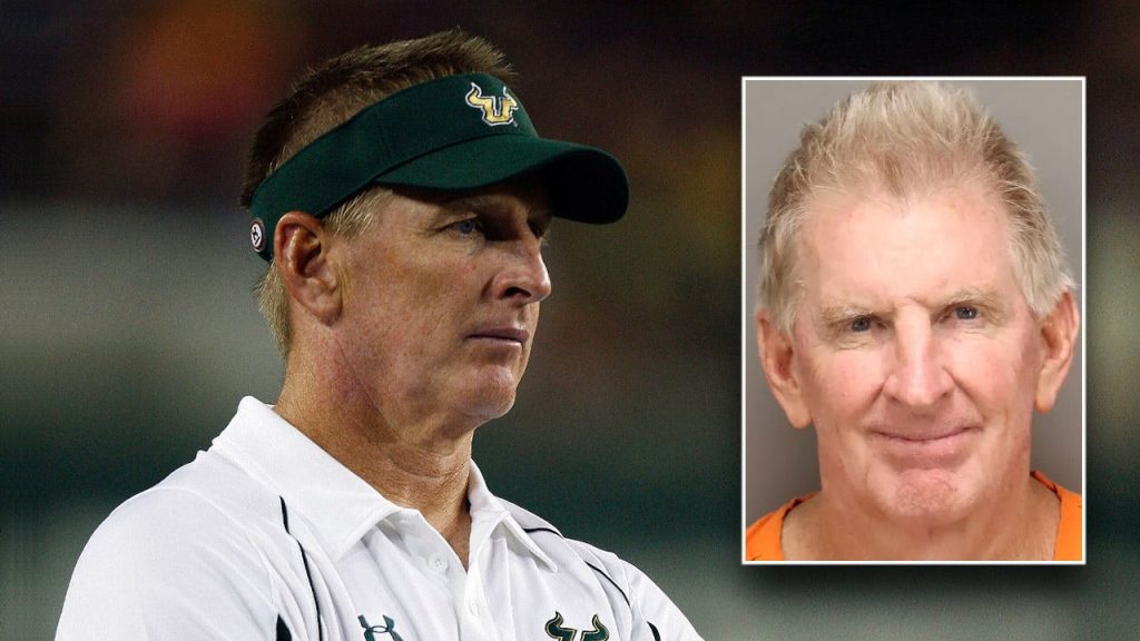 Former USF coach Jim Leavitt faces charges of theft and battery in college football news.