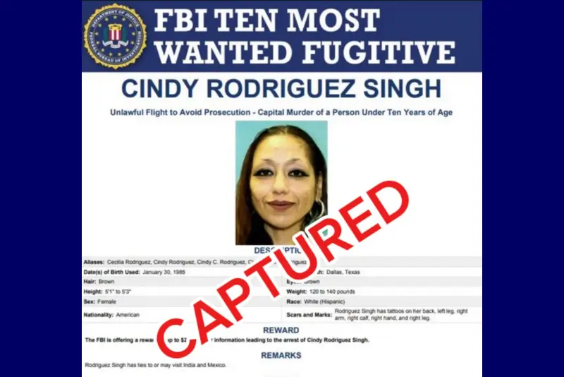 Fugitive wanted for son's murder captured in India