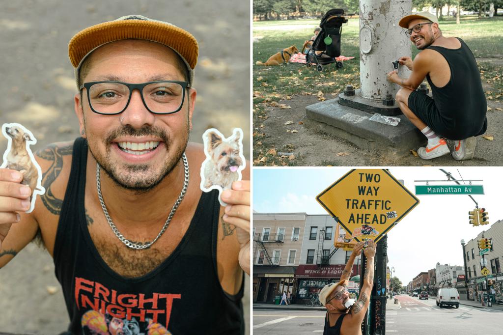 Greenpoint resident aims to cover the neighborhood with dog sticker art