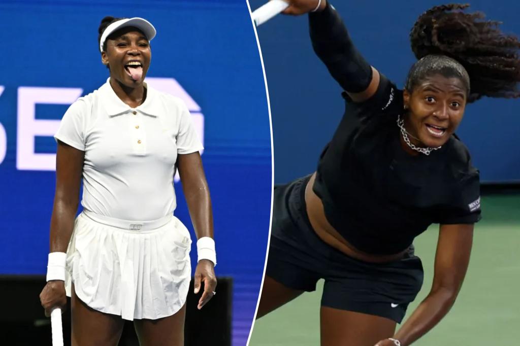 Hailey Baptiste commends Venus Williams before the US Open doubles