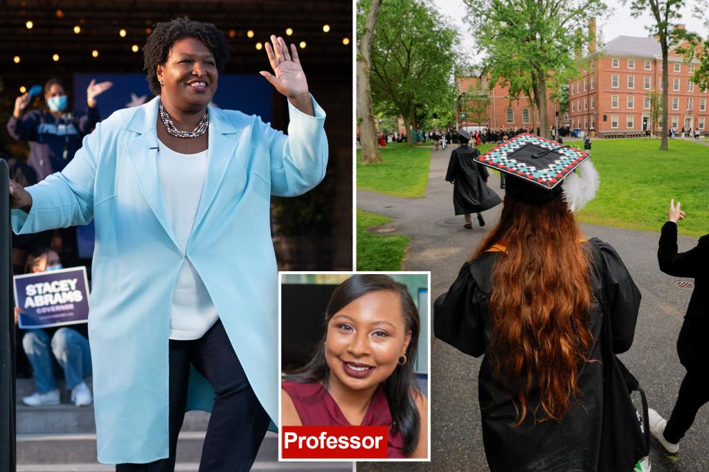Harvard highlights 'political genius' Stacey Abrams in a new course led by a controversial professor.