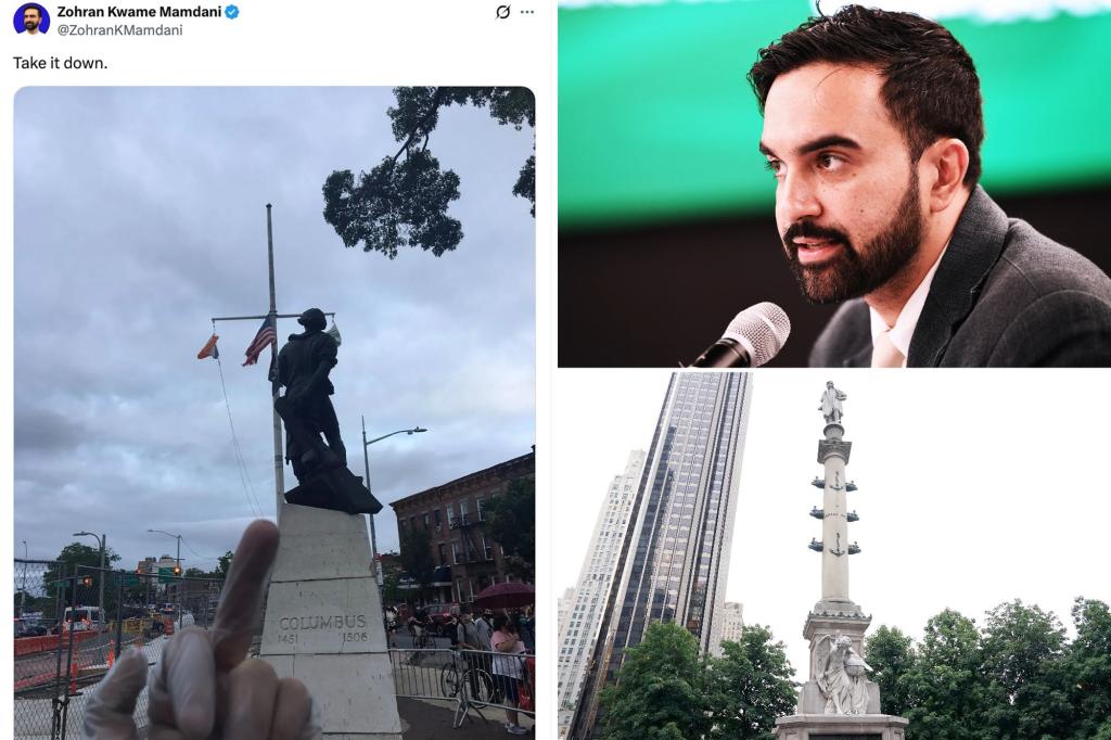 Heritage organizations claim Zohran Mamdani expresses Italian-American 'hate' regarding his views on Columbus.