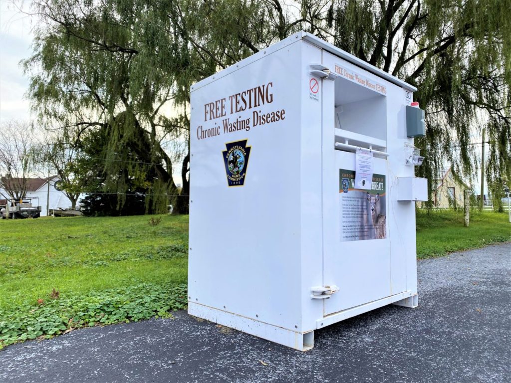 How can Pennsylvania hunters check their deer for wasting disease?