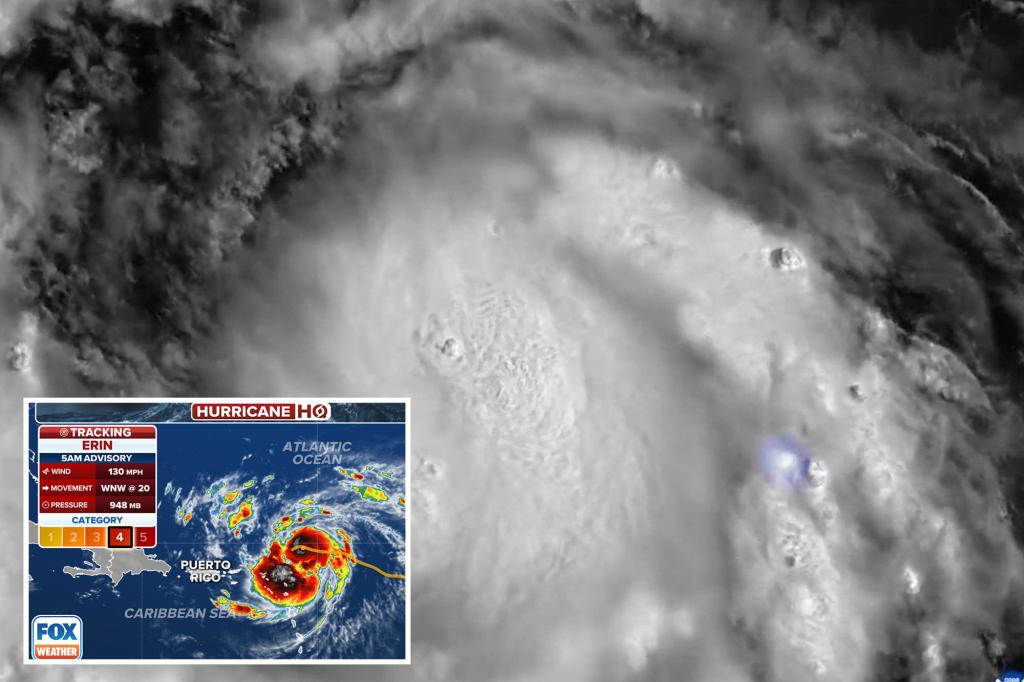 Hurricane Erin intensifies to Category 4, Caribbean islands prepare for impact