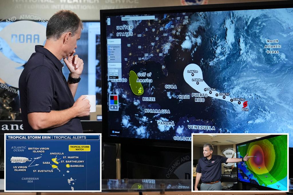 Hurricane Erin is gaining strength and could quickly become a highly dangerous Category 4 storm.